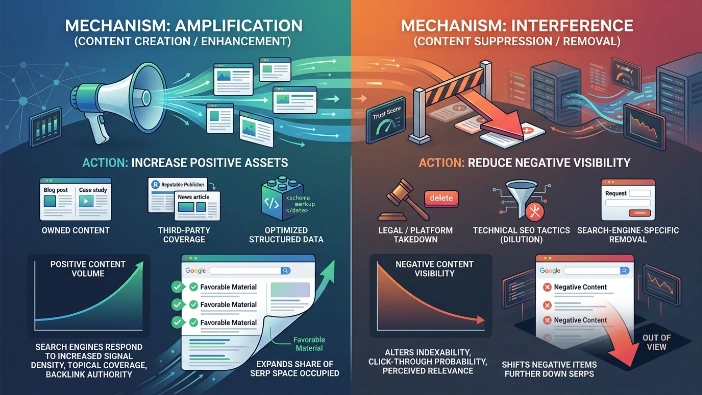 How do reputation management methods differ in mechanism