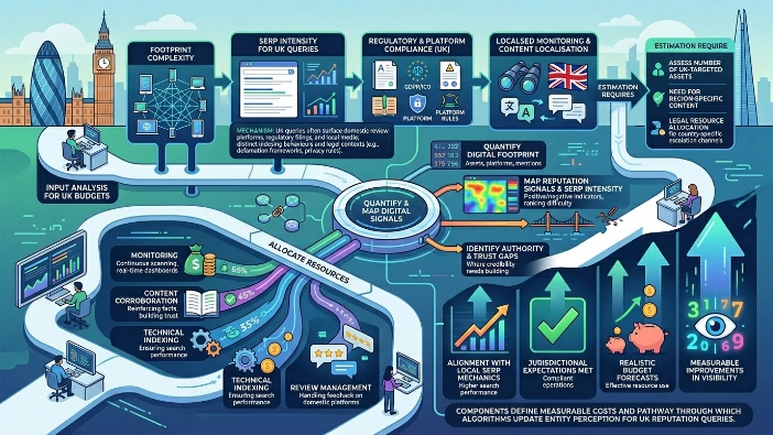 How should organisations estimate budgets using UK-specific considerations