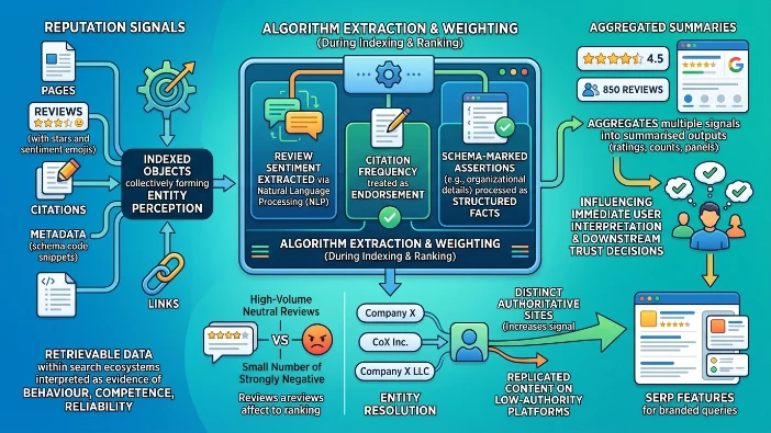 What define reputation signals and how are they interpreted