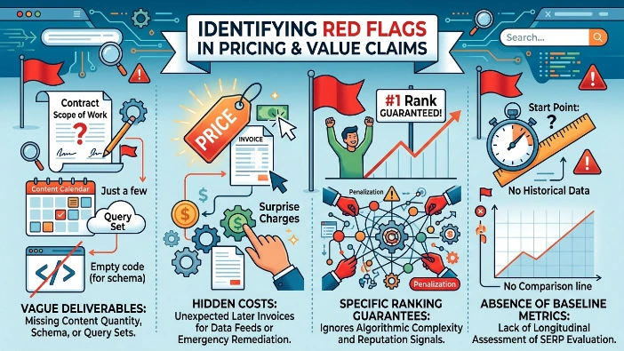 What red flags indicate misleading pricing or value claims