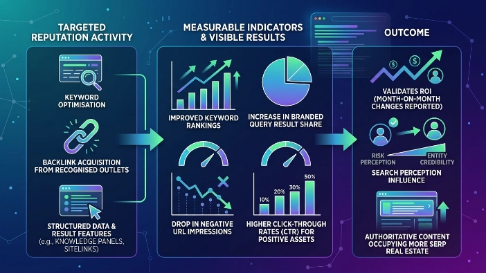 Which evidence shows this service improves rankings and visibility
