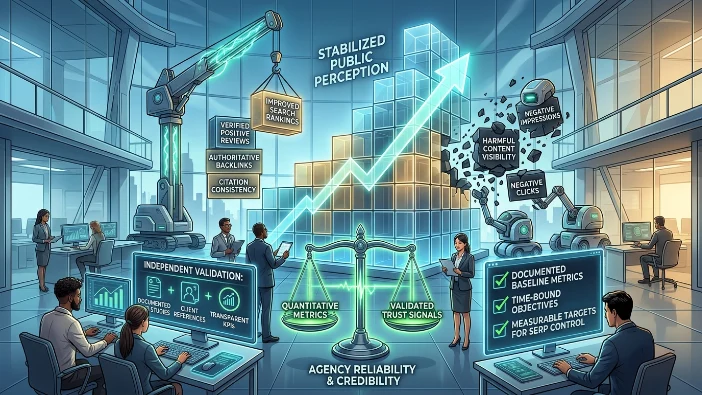Which outcomes prove the agency’s reliability and credibility