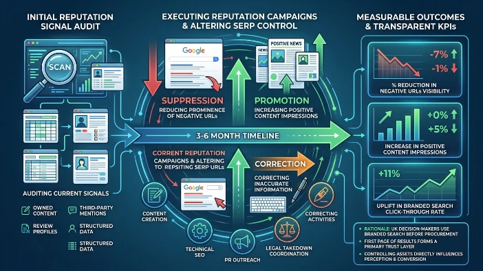 Which reputation management approach delivers measurable results