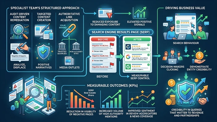 Which reputation management approach delivers measurable results