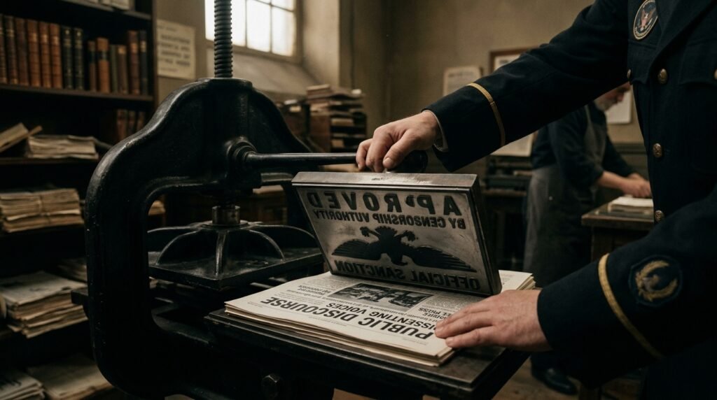 Why does authority reinforcement matter during content suppression?