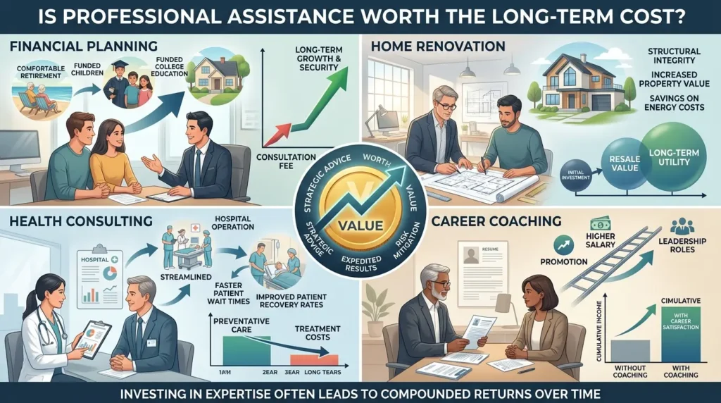 Does the cost of professional assistance provide long-term value?