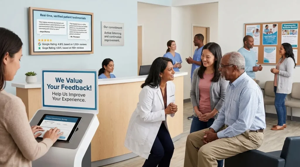 How does healthcare reputation management improve public trust?