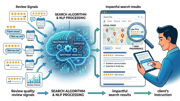 How do review signals influence client instructions