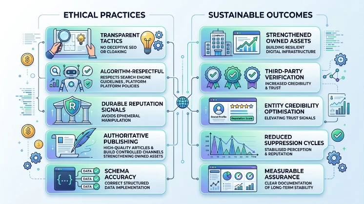 How does Reputation Management PR Agency ensure ethical, sustainable results