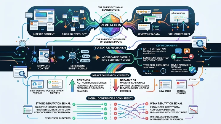 How is reputation formed within search engines
