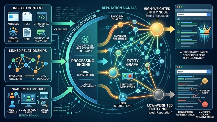 How is reputation formed within search engines