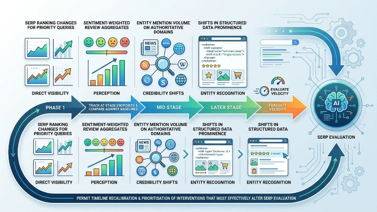 How is success measured across timeline stages