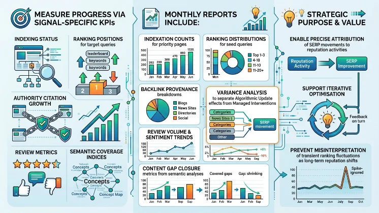 How should progress be measured month by month