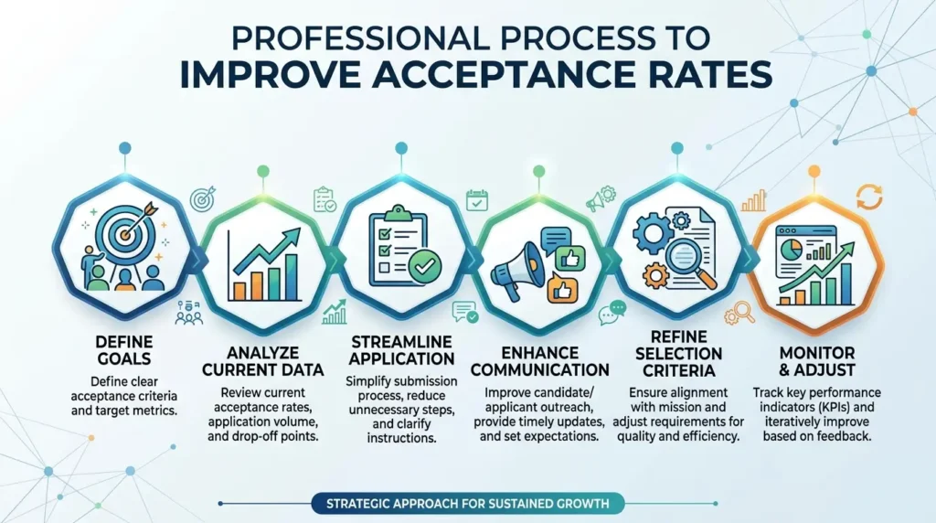 How does the professional process improve acceptance rates?