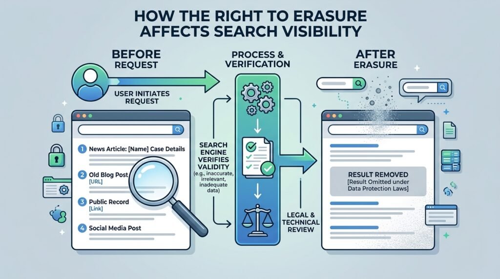 How Does the Right to Erasure Affect Search Visibility?