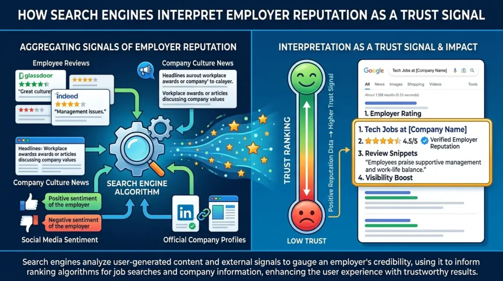 Why Do Search Engines Interpret Employer Reputation as a Trust Signal?