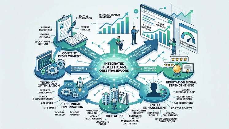 Which Healthcare Reputation Management approach produces measurable search visibility improvements
