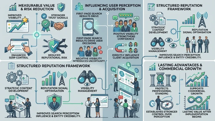Which factors justify investing in a professional reputation management service