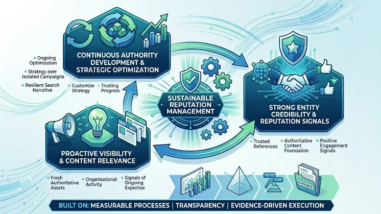 Which factors make reputation management results sustainable